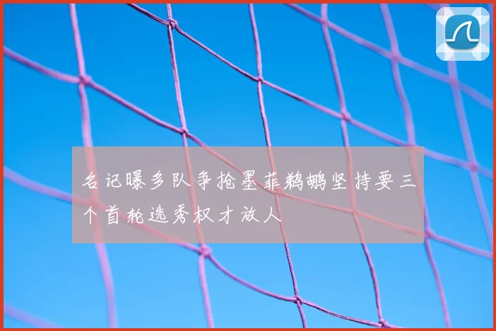 名记曝多队争抢墨菲鹈鹕坚持要三个首轮选秀权才放人